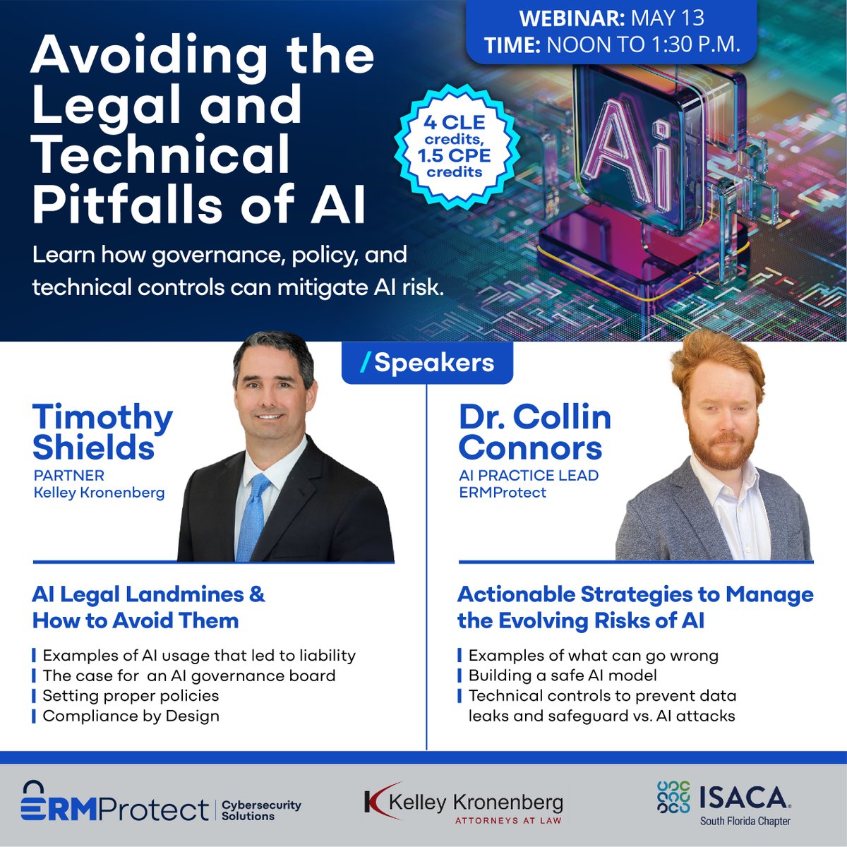ermprotect's tweet photo. One week until our free webinar, AI Governance in Action: Legal and Technical Considerations! Register today and grab the last few spots: https://t.co/ypmGiLJifW https://t.co/iJerzyw7jL