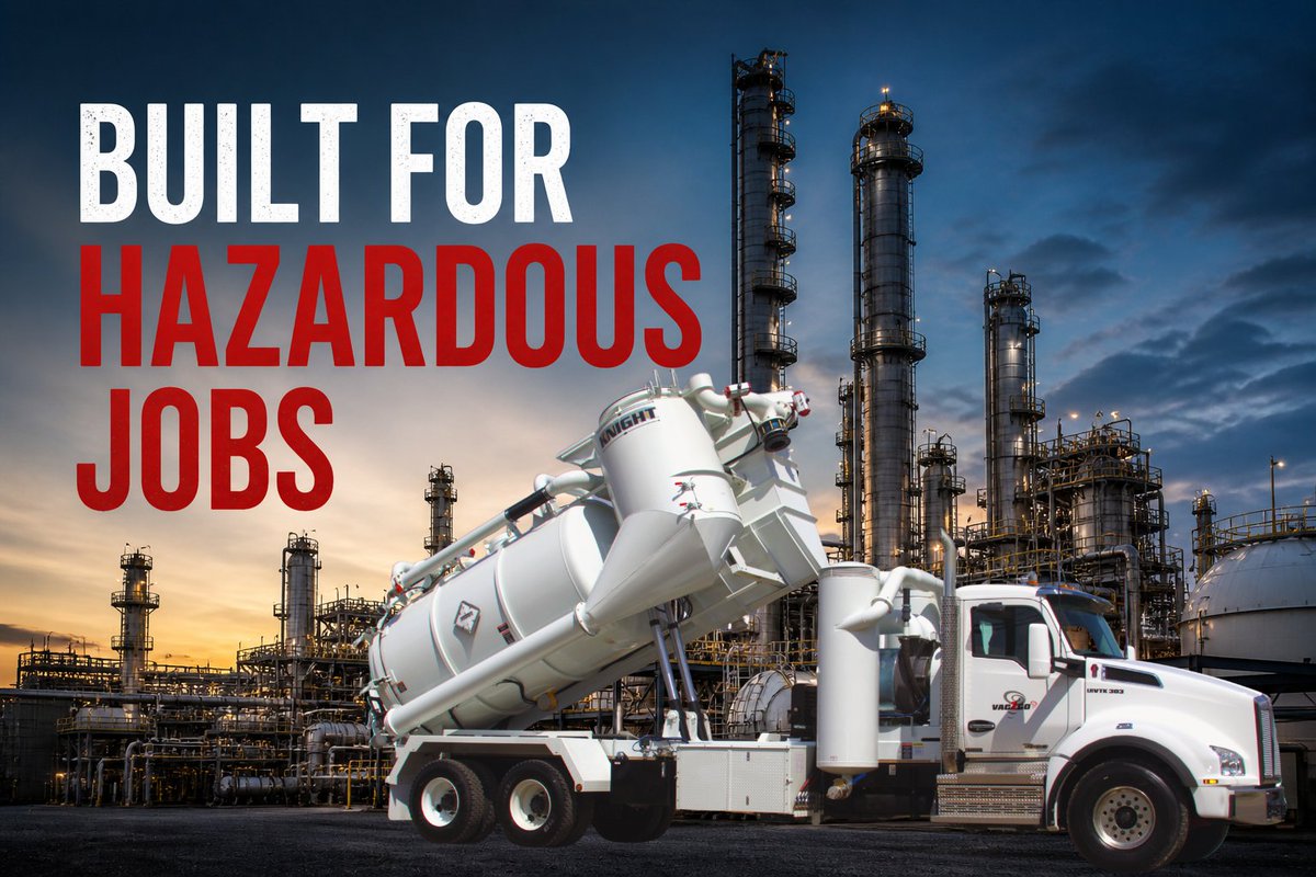 Vac2Go's tweet photo. Vac2Go Liquid Ring Vacuum Trucks are built for the toughest environments, from chemical plants to heavy industrial cleanups.

Rent with confidence: 855-822-7246 | https://t.co/vtWHq6drXz
#Vac2Go #VacuumTrucks #LiquidRing #IndustrialCleaning https://t.co/DHQiEogDu4