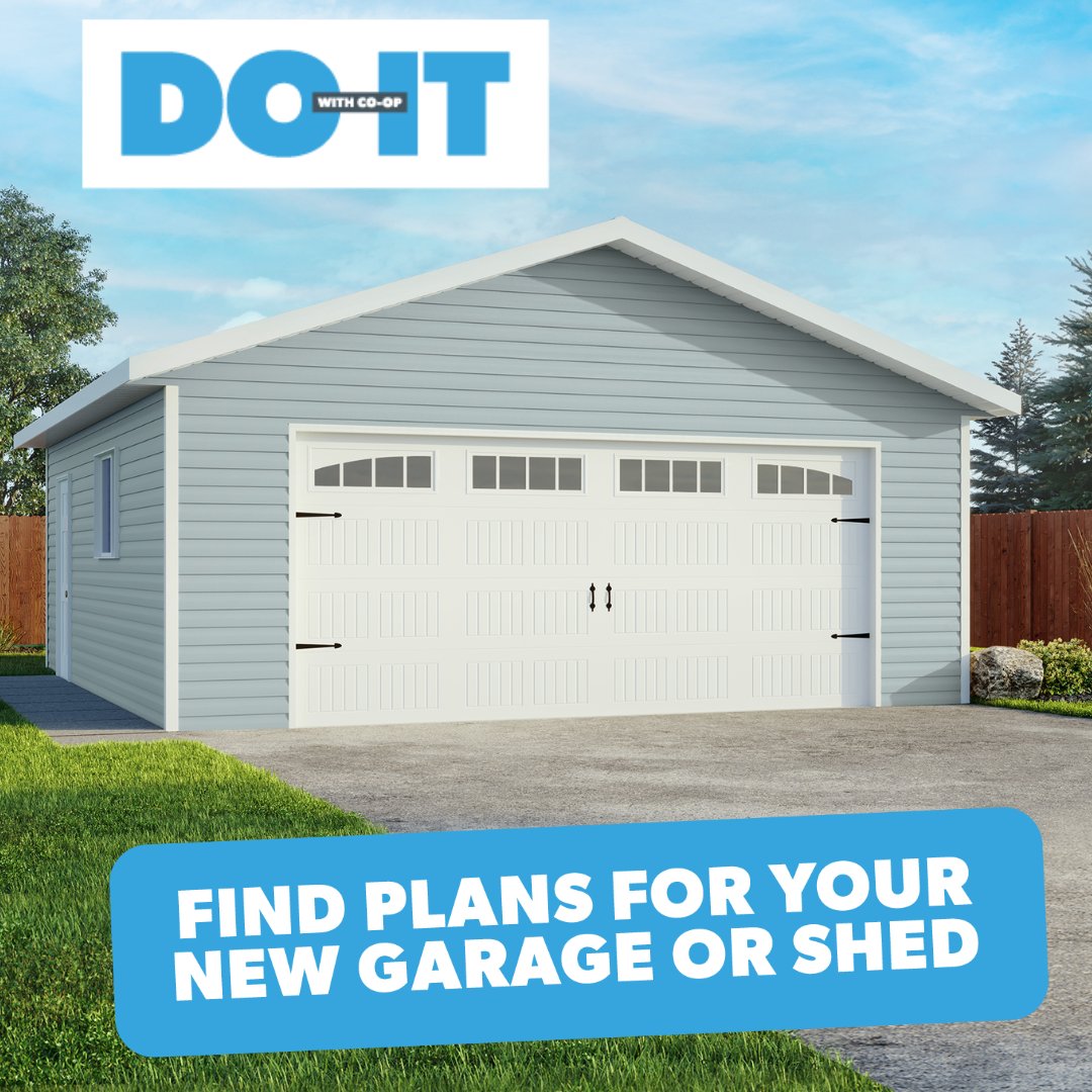 TwinValleyCoop's tweet photo. Perfect project for this Spring!

Want space to keep your vehicle out of the snow, or some extra room to work on projects? Co-op has a garage plan to fit your needs — and the materials to get it built!

Contact your local Twin Valley Co-op Home Centre today! Estimates are free! https://t.co/PPXkM5zDkR