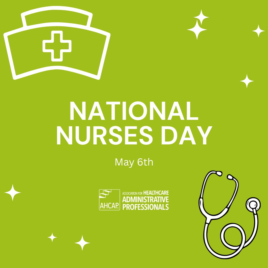ahcap_org's tweet photo. As administrative professionals, we have a front-row seat to the extraordinary work nurses do every single day. This Nurses Day, we want you to know — your dedication does not go unnoticed. You are the backbone of patient care, and we are honored to support you. 💙 https://t.co/k6NO8zE8SQ