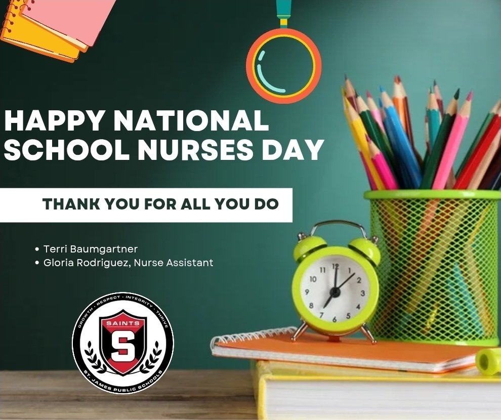 ISD840's tweet photo. Today is National School Nurses Day! Thank you Terri and Gloria for caring for our students and staff! #SND2026 https://t.co/QlsET5XkFN