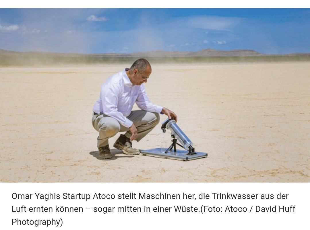 TGiannikopoulos's tweet photo. Ohne sicheren Zugang zu Wasser aufgewachsen.

Heute entwickelt genau dieser Mensch Technologie, die Trinkwasser selbst in unwirklichen, trockenen Regionen möglich macht.

Wir brauchen mehr solcher kreativen Köpfe. #innovation

https://t.co/JWrQ55azBo https://t.co/oUgE7tiiiG