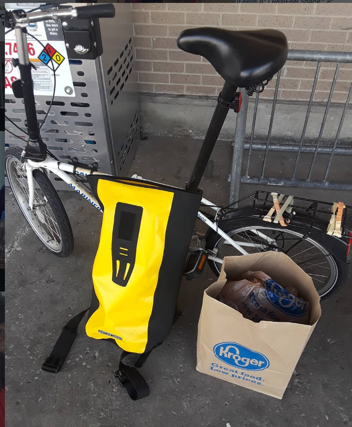 N4JAW's tweet photo. @Boenau #QAXING Grocery shopping by bike is a lot easier than most Americans think. I started this 15 years ago when gas prices were over $3 a gallon for my former gas guzzling SUV. #cyclinglifestyle #bikecommuting #HamOnABike https://t.co/0CdfRNmlU0