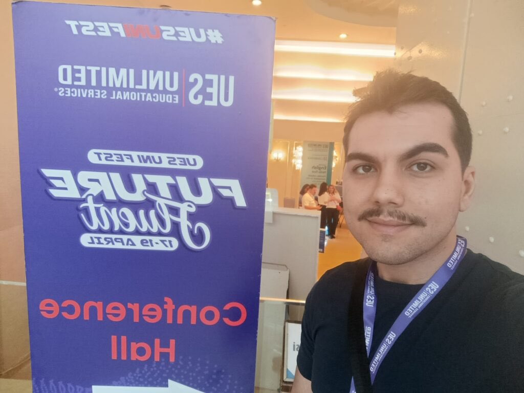 🔵 ELT bölümü hocamız Arş. Gör. Berkay Temiz, 17–19 Nisan tarihlerinde Antalya’da düzenlenen UES Uni Fest 2026 etkinliğine katılım sağladı.

Etkinlikte İngiliz dili eğitimi alanındaki güncel yaklaşımlara yönelik oturumlar ve workshoplar gerçekleştirildi.