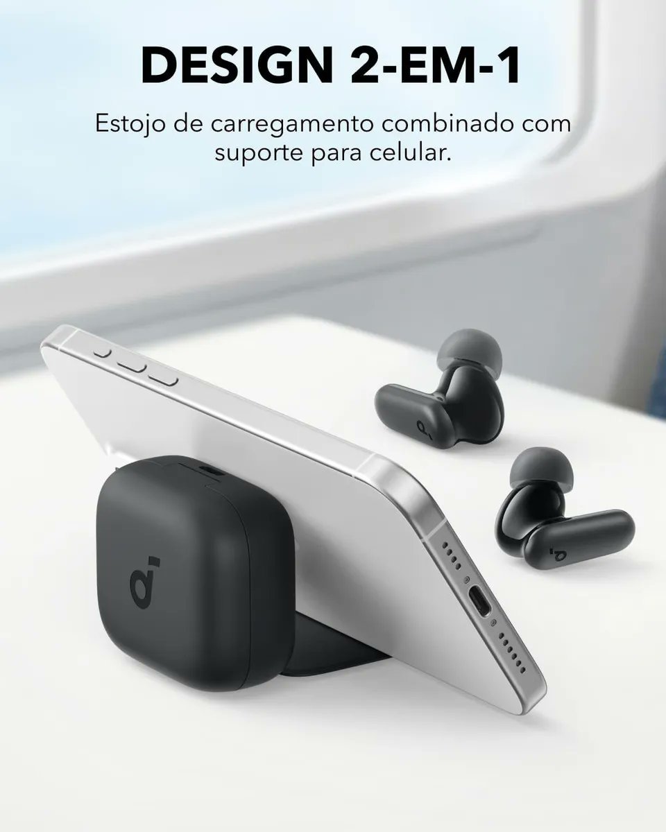 NicceCS's tweet photo. Fone de Ouvido Bluetooth 5.4 soundcore Cancelamento de Ruído Adaptativo, Estojo 2-em-1 com Suporte para Celular. 👉https://t.co/SrBjqmBYeQ https://t.co/vVoBXl3pYm