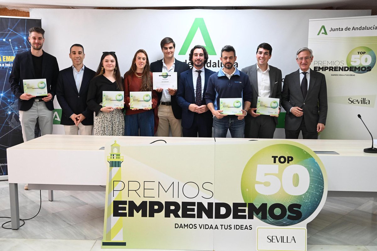 aemprende's tweet photo. 🏆 Enhorabuena a las empresas de #Sevilla finalistas #PremiosEmprendemos2026 🙌
🔺#Biotfy
🔺@EntharielGames
🔺#LaserOn
🔺#M2RAgrofarm
🔺#PretiumRenovables
🔝 Reconocidas como #TOP50 #Andalucía:
➰#Acciparte
➰#Ballify
➰#SonoraIntelligence
🗞️ Noticia: https://t.co/id4dAO9w1o https://t.co/v37Kf37WRm