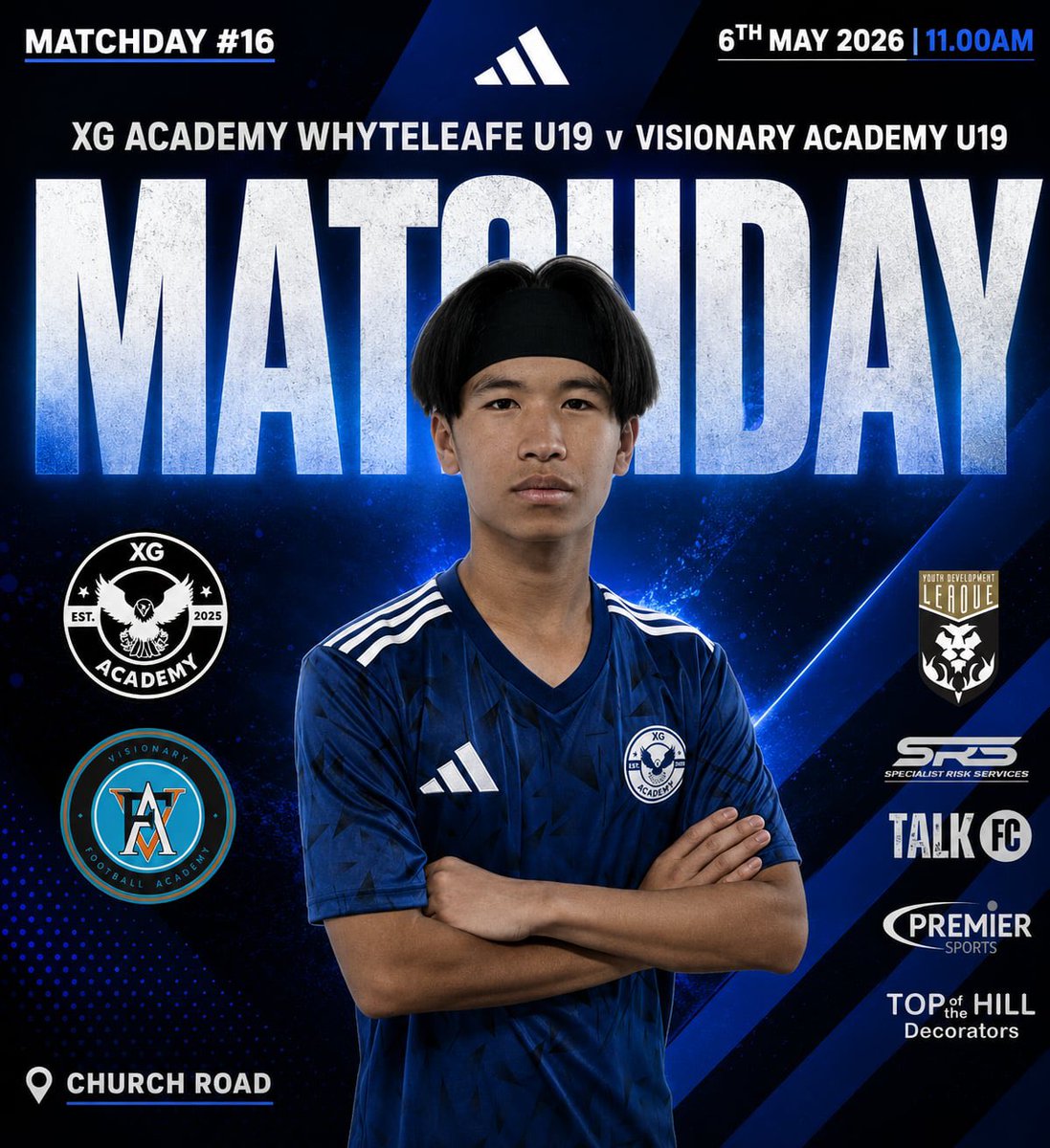 XGAWhyteleafe's tweet photo. ⚽️ 𝗜𝗧’𝗦 𝗠𝗔𝗧𝗖𝗛𝗗𝗔𝗬 𝗔𝗧 𝗖𝗛𝗨𝗥𝗖𝗛 𝗥𝗢𝗔𝗗

📍 Church Road | CR3 0AR

⏰ 11.00am Kick Off 

🆚 Visionary Academy 

#XGAcademy #Matchday #XGAvVAC https://t.co/Q0iahKrCPR