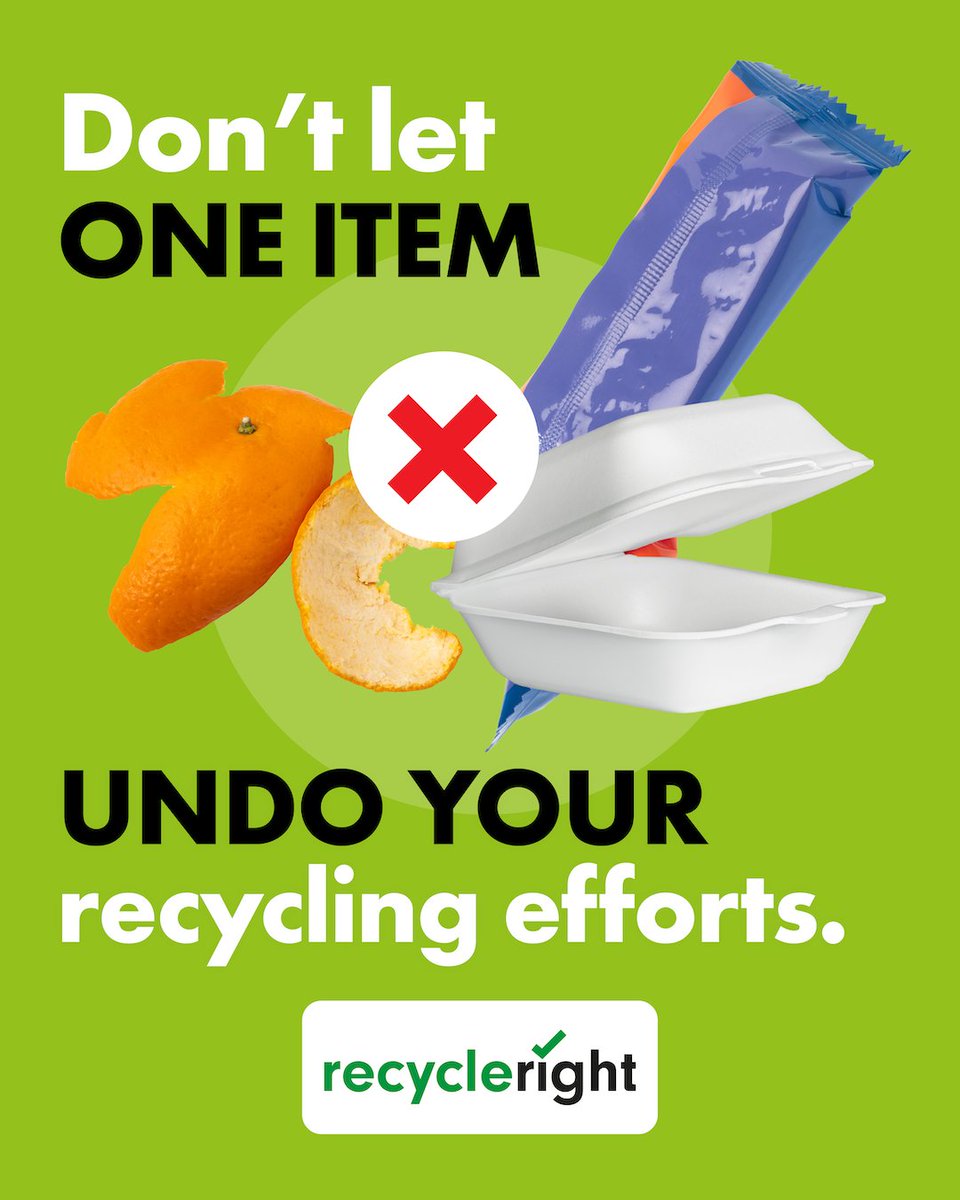 GoRecycleRight's tweet photo. Done all the right things?
Don’t let one wrong item undo it.
Black plastic, film and food waste can contaminate recycling.
 
When in doubt, leave it out.
 
https://t.co/5x0p2IH39W
 
#RecycleRight ♻️ https://t.co/oJHBf1CbOU