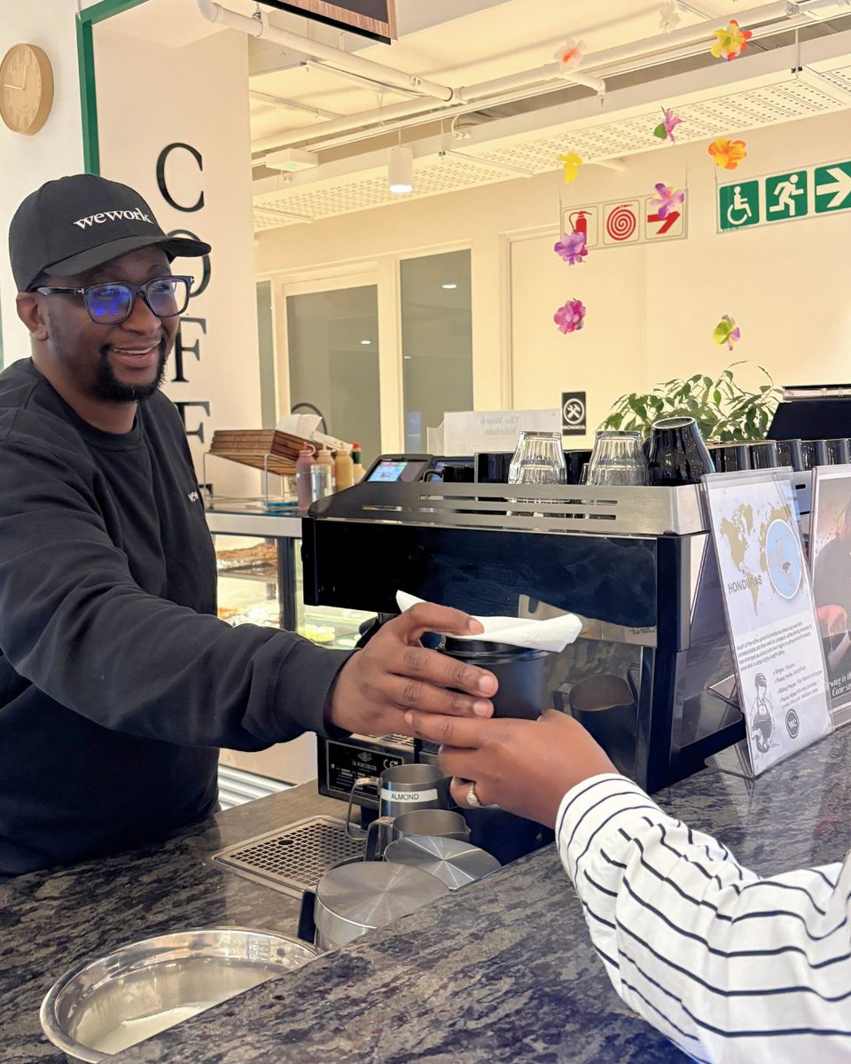 Wework_SA's tweet photo. Welcoming. Energetic. Professional. These are the three words Alec uses to describe the vibe at WeWork 155 West Street. As our dedicated barista, Alec knows that great ideas often start with a great cup of coffee. Whether he is crafting his favorite cortado for a member or enjoying a rooibos cappuccino to reset, Alec brings a unique mix of energy and purpose to our community every day. He believes the best part of his role is watching a genuine community build around the coffee bar. Drop by 155 West Street and experience it for yourself.