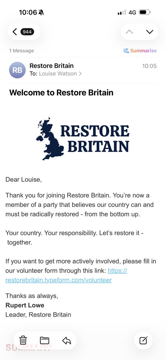 louwatowatson11's tweet image. Never joined a party before but I’ve took the plunge 
#restorebritain