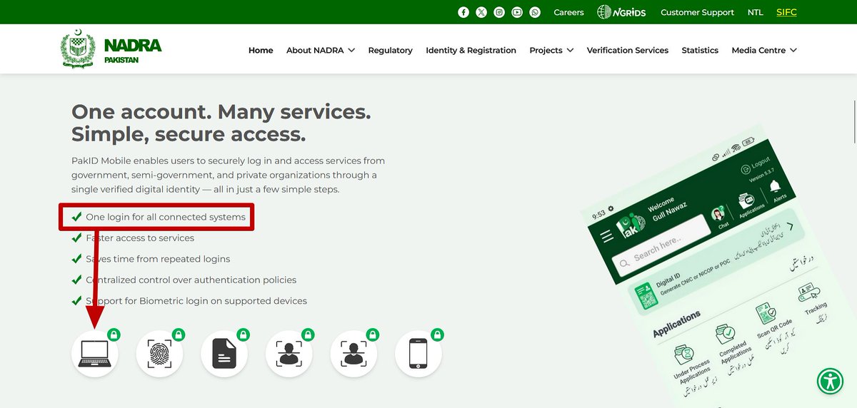 raffumar's tweet photo. @nadra_csd @NadraPak Dear @nadra_csd I do not intend to apply for any NADRA service through website, I just want to verify and see my login on PC/Web works as per statement: "One login for all connected systems" so could you please the exact website login URL. Thanks! https://t.co/0xCusCw1ye
