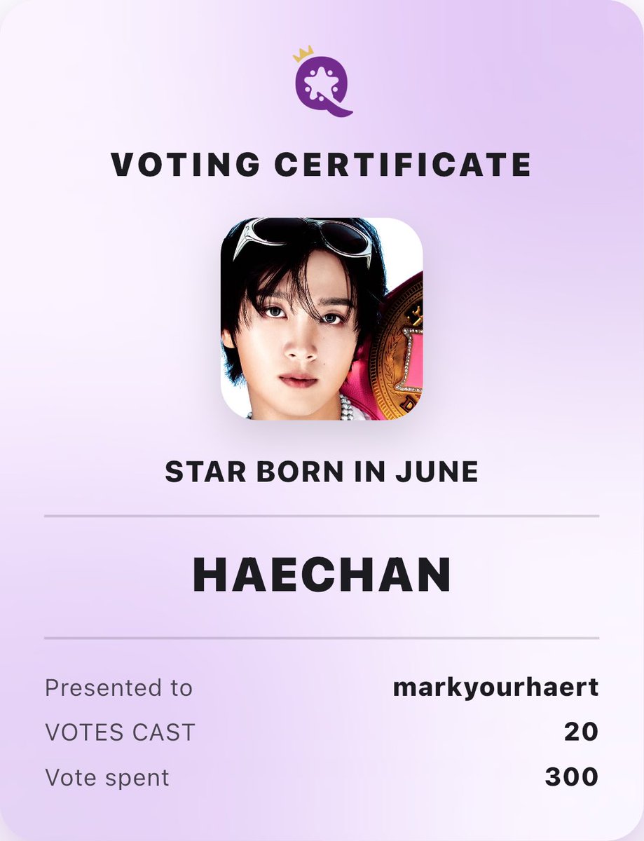 vote for HAECHAN on queeri app!
star born in june ⭐️

🗓️ ~ until may 25 2026
🔗 queeri.onelink.me/4Pi1/bxoeh19x?…

#haechan #해찬 #voteforhaechan