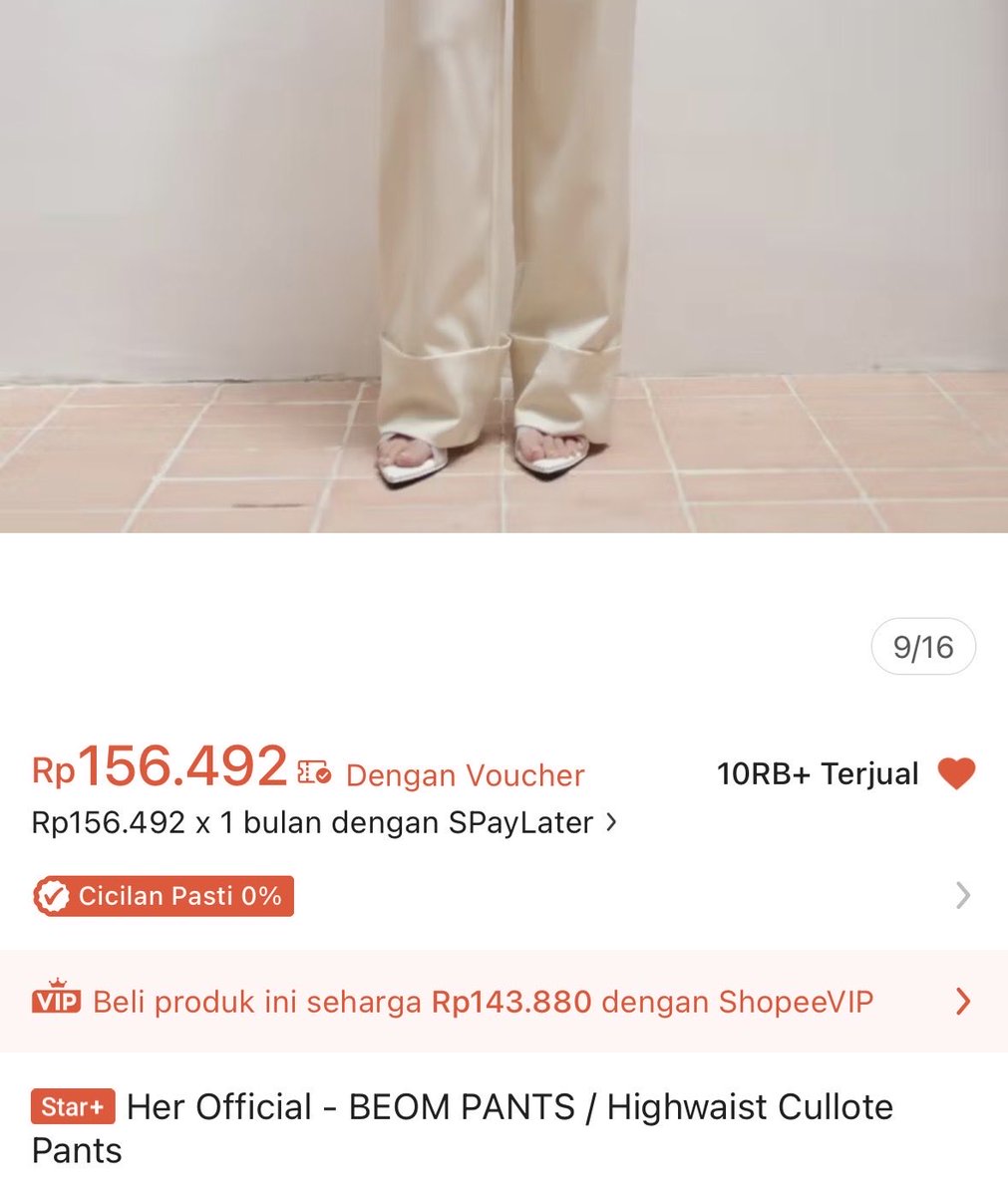 lovedbyadla's tweet photo. WTS New Beom Pants warna vanilla size S. 120k only, bisa co by 🍊 dm for details https://t.co/jmfZwqLtnu