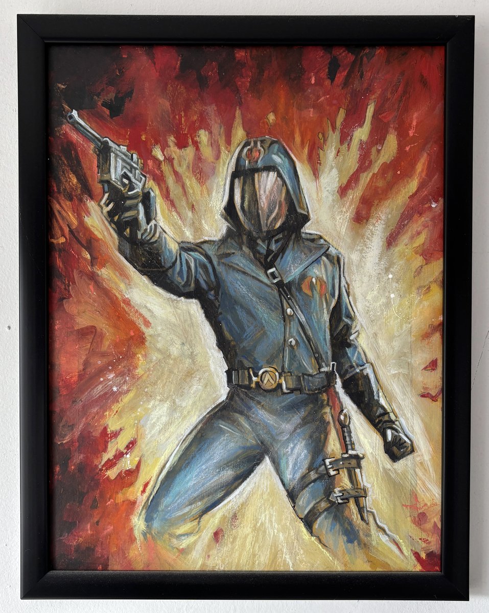WilliamScurry's tweet photo. I commissioned an original @studiotstella Cobra Commander as a birthday present to myself in 2020, and it has remained my most valuable piece of art. Today I celebrate the delectation of Tony Stella, whose work gracefully illustrated the beauty of film culture. https://t.co/F0V5NZ5bNT