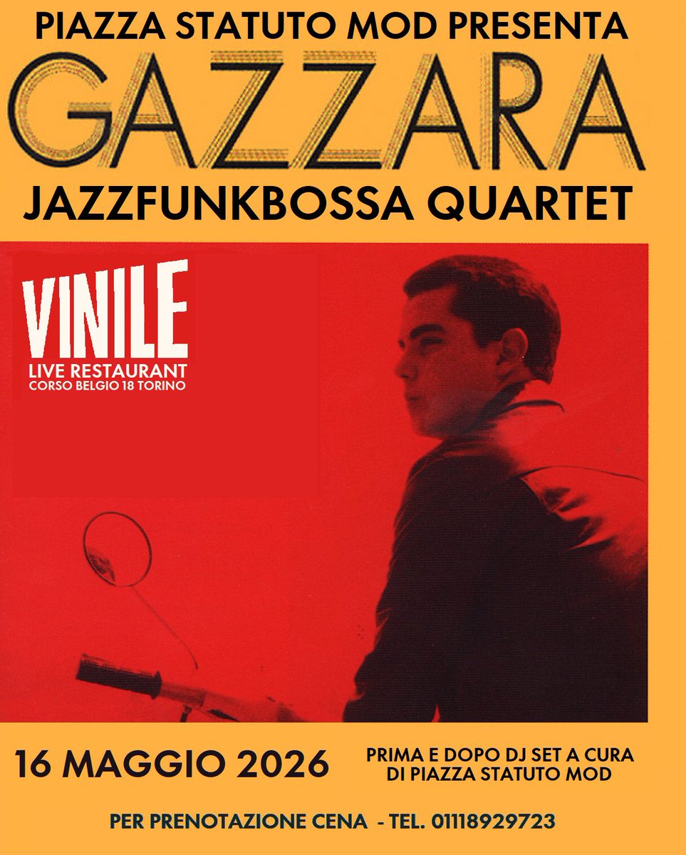 fgazzara's tweet image. Sabato 16 Maggio, @ Vinile, Torino. Trent’anni esatti di scalette live, da “One” (1996) a “The World of Gazzara” (2026). Vi aspettiamo!
#acidjazz #bossa #funk #jazz #soundtracks