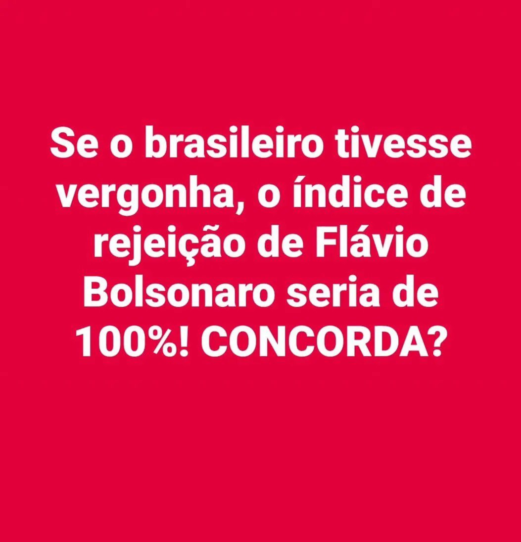 Acabei de passar um café pensando em você que tem vergonha e não vota no flávio Bolsonaro de jeito nenhum, aceita?