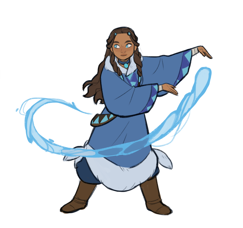 will never ever forget to draw my main girl Katara~