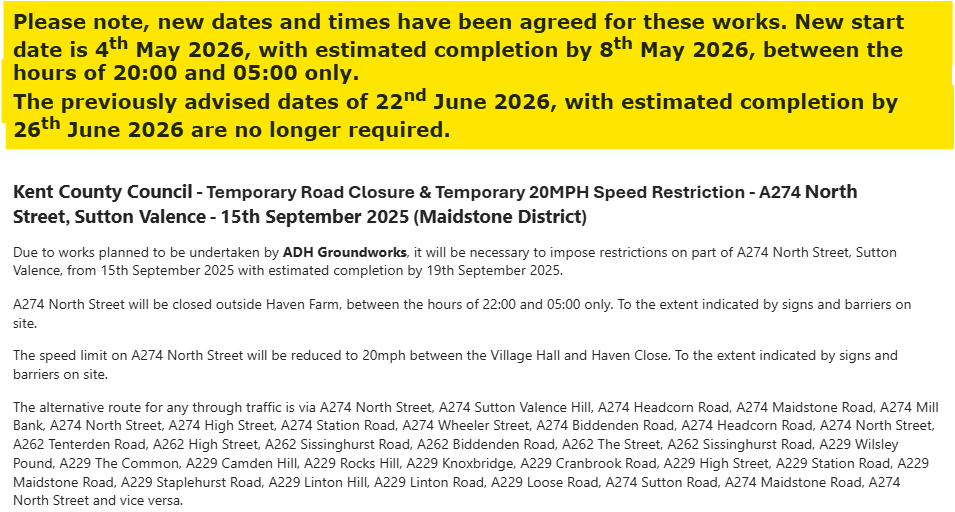 KCC Highways tweet media