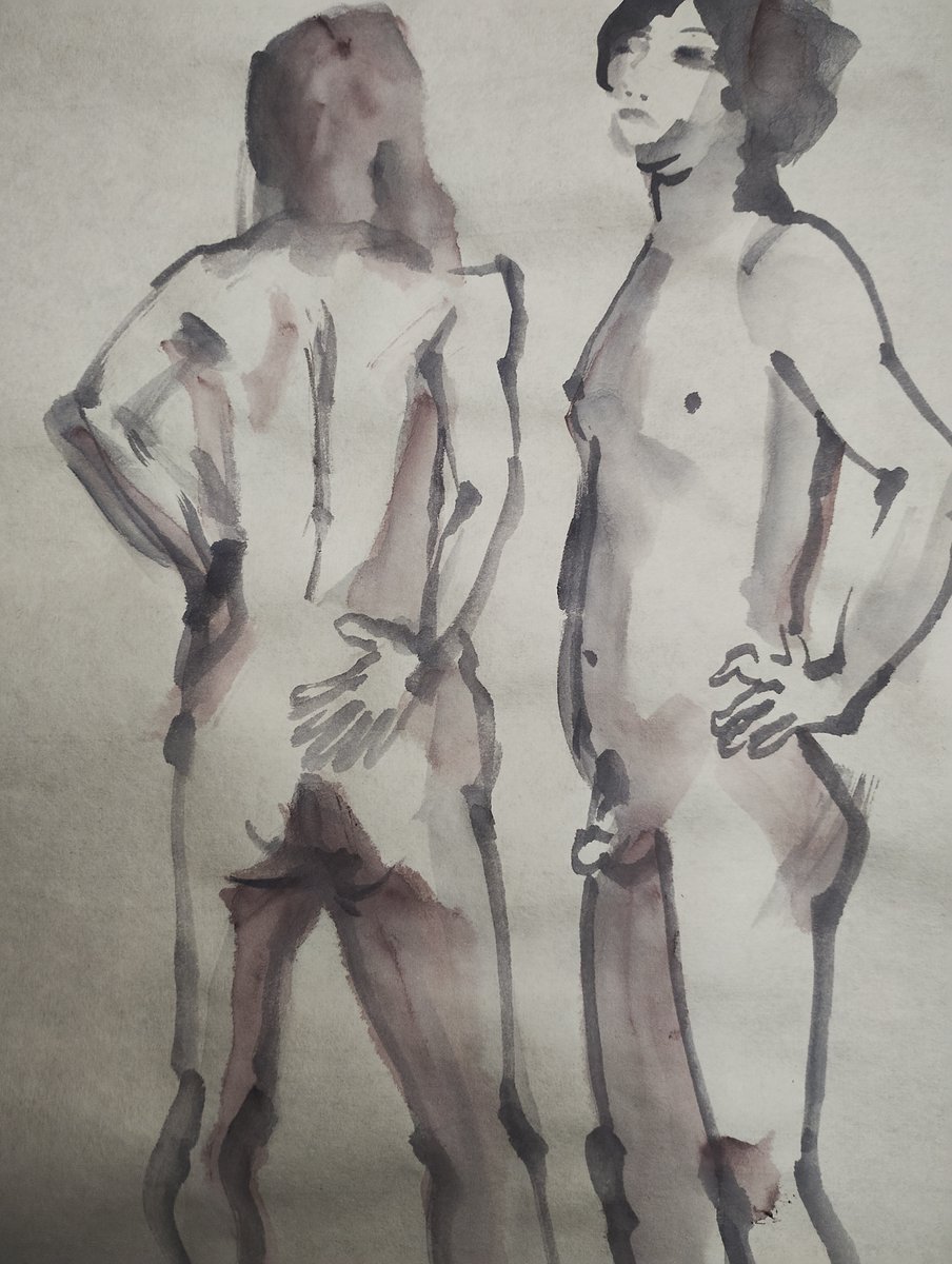 purena33's tweet photo. 本日、女性2名による、モデルと描き手交代制でのデッサンモデル体験会実施しました。
皆さんからも好評でした。また開催いたします。
希望あれば　bizyutumodel@yahoo.co.jp　まで連絡下さい。  

#メンズヌードモデル#美術モデル# CFNM https://t.co/1ij9ZrFBYr