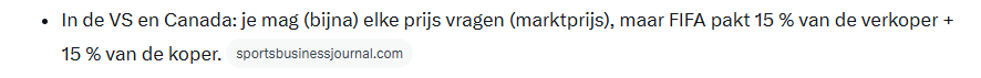 2DaarDan's tweet photo. Dat Infantino dat niet doet komt omdat de FIFA 15% van de doorverkoper pakt en 15% van de koper, als de tickets worden doorverkocht.  Een nog meer geld graaien kwestie dus.
#FIFA #WK2026 https://t.co/OGXLzEobkw