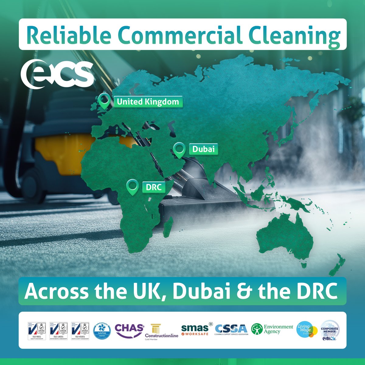 CleaningEcs's tweet photo. 🌍 Reliable Commercial Cleaning Across the UK, Dubai & the DRC
Wherever your business operates, maintaining high standards is essential. Clean, compliant environments help support productivity, protect your reputation, and create a safe setting for both staff and visitors.
At ECS Commercial Cleaning, we provide dependable cleaning and facilities management services tailored to the specific needs of each location, backed by practical expertise and well-structured processes.
🧼 Consistent, high-quality commercial cleaning
🏢 Facilities management shaped around local requirements
🛡️ Compliance-focused service delivery across multiple regions
🌱 Responsible methods using professional-grade products
💡 A team that combines international expectations with local understanding
🌐 https://t.co/vmPaK7QRQk
📞 UK: +44 (0)330 174 0799
📞 Congo Kinshasa / DRC : +243 838 615 361
#CommercialCleaning #FacilitiesManagement #ECSCommercialCleaning #GlobalStandards #DubaiBusiness #UKBusiness #DRCBusiness