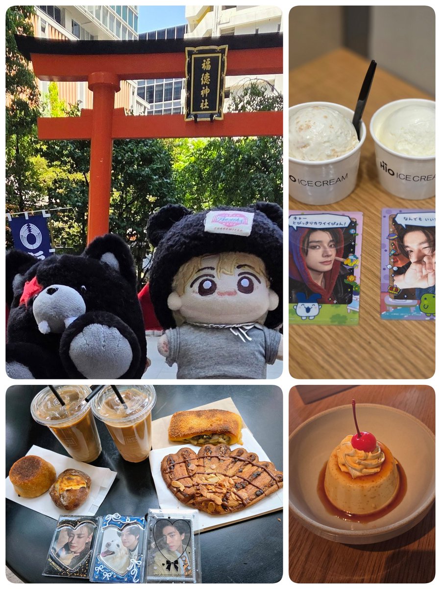 一粒万倍日の昨日
ツアー当選祈願✨
ソウルコン感動して
もっとLIVEが観たくなって迷ってたとこも結局エントリー😆

🍞やスイーツ🍨🍮食べて
楽しかった～😊
GW終わっちゃうけど
またENHYPEN に会いたいから
頑張ろう！！