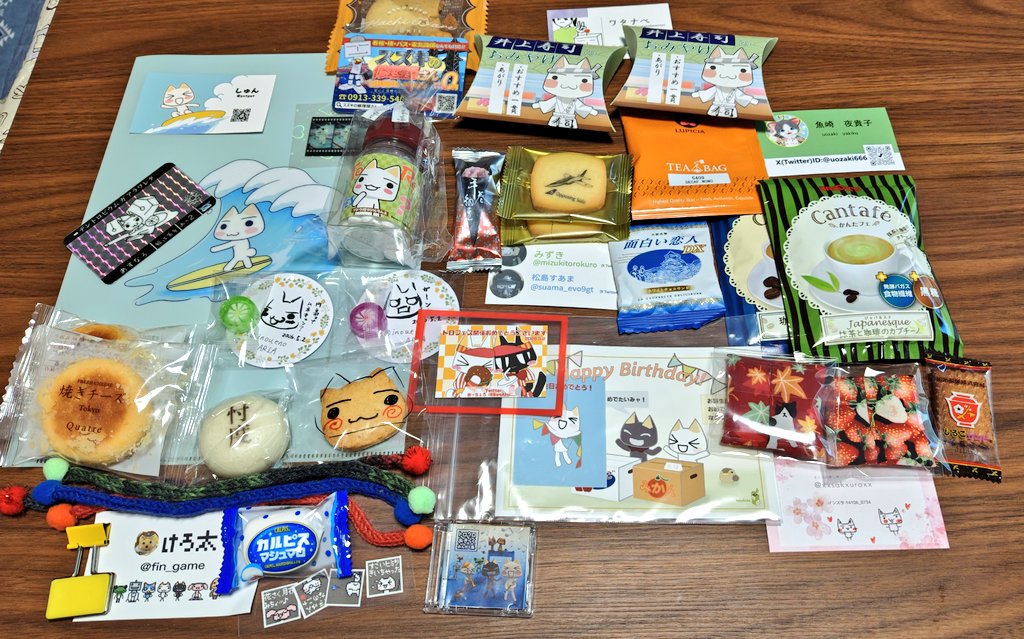 トロフェスで皆さんからいただいた物たちです！！
とっってもたっくさん本当にありがとうございます！
皆さん凝っててすごい！
#トロフェス #トロ誕2026