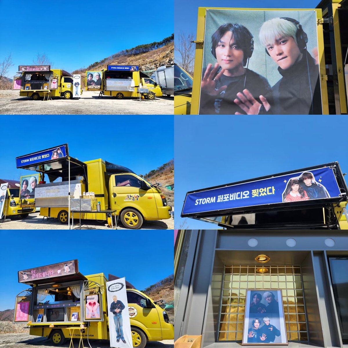 the trucks has been sent to “STORM” performance video filming set !!!

snack truck sent by haechan, and  coffee truck sent by taeyong himself