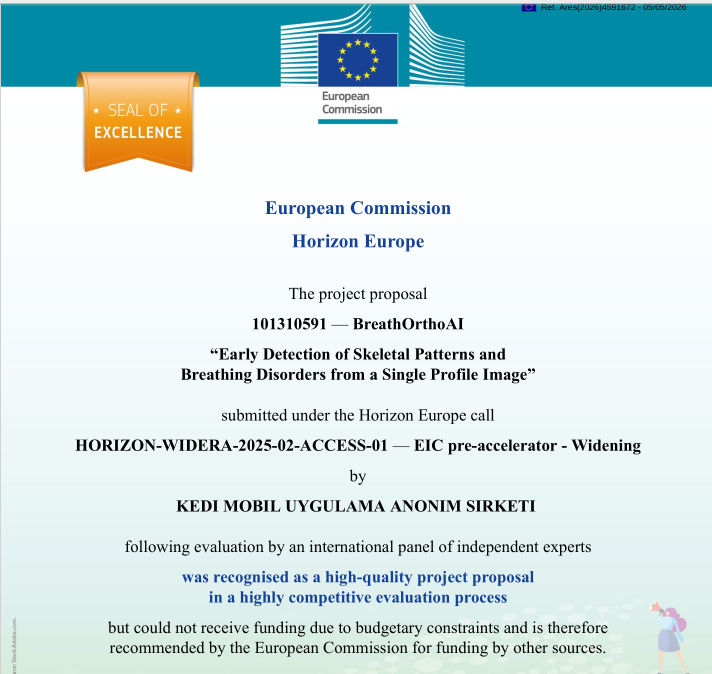 KediMobile's tweet photo. 🚀BreathOrthoAI received 𝐒𝐞𝐚𝐥 𝐨𝐟 𝐄𝐱𝐜𝐞𝐥𝐥𝐞𝐧𝐜𝐞 from  @EUeic ranked top %30 marking our 2𝐧𝐝 𝐄𝐔 𝐫𝐞𝐜𝐨𝐠𝐧𝐢𝐭𝐢𝐨𝐧 after WomenTechEU.𝐀𝐈-𝐛𝐚𝐬𝐞𝐝 orthodontic screening software via single photo🥳Seeking partners regulatory,certification,GTM #AI #HealthTech https://t.co/JXv3gsSYqY