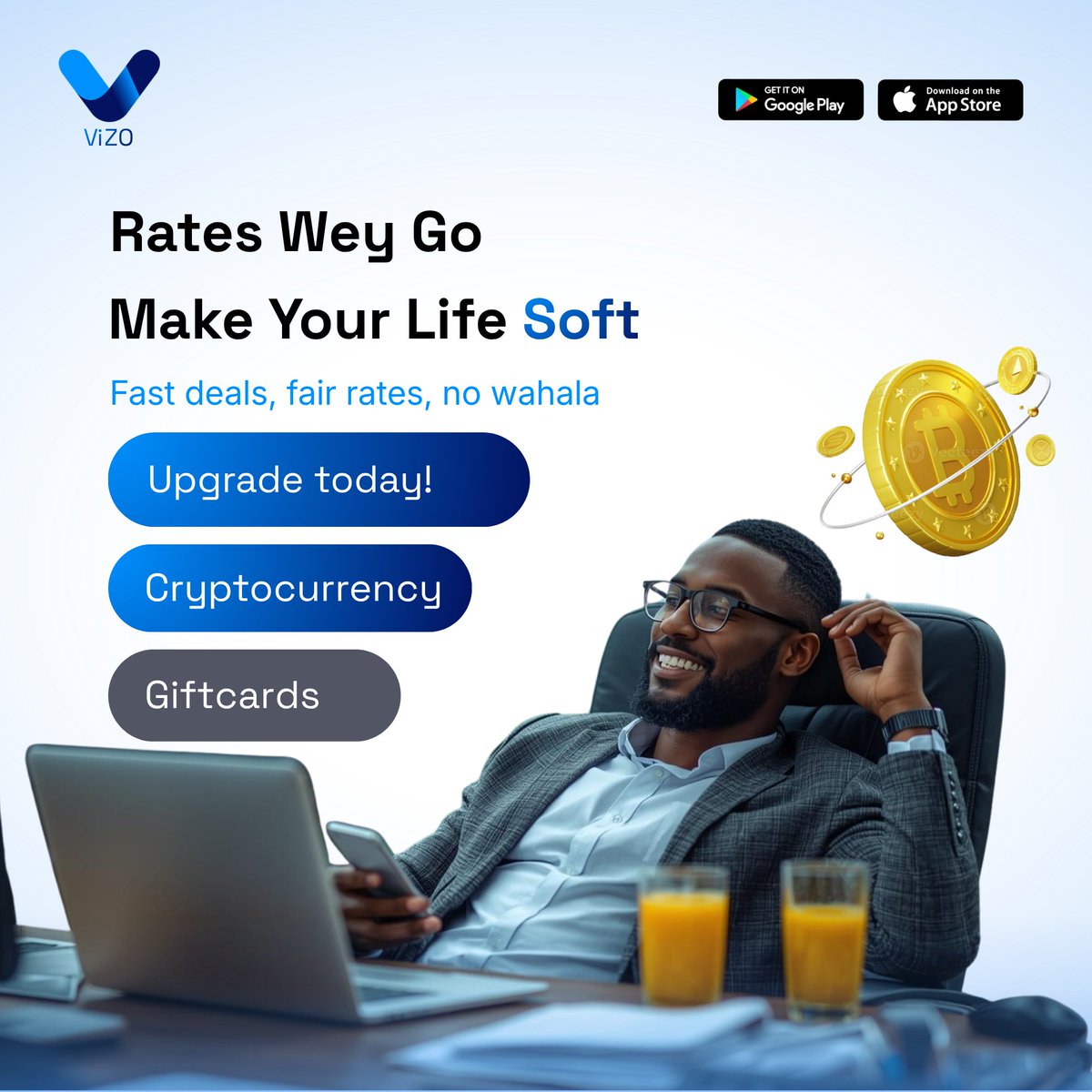 vizo_app's tweet photo. ViZO's crypto rates are changing the game.
Start small, move smart, and watch your money grow without stress. No heavy entry, no pressure, just pure access to a softer financial life.

This is not hype, this is how digital wealth feels when it finally gets easy.
Enjoy regulated network fees on your crypto transactions.