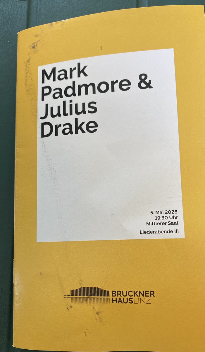 juliusdrake's tweet photo. This was for both Mark and I our Linz debut and it was a real pleasure to perform in @Brucknerhaus a programme of Robert and Clara Schumann, Rebecca Clarke and Benjamin Britten. @MarkPadmore https://t.co/keMiulTUdE