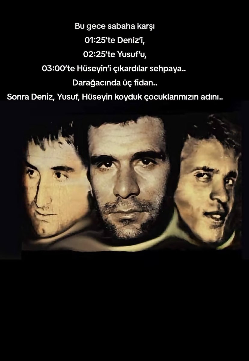 tuzgunn's tweet photo. Darağacında üç fidan
#6Mayıs1972 
#DenizGezmiş 
#Hüseyinİnan 
#YusufArslan https://t.co/9JFJL6G0Ce