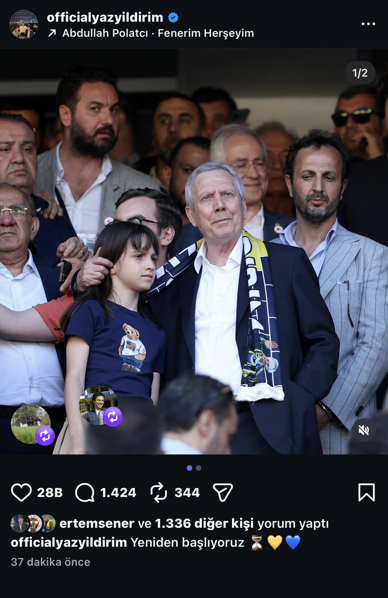 YENİDEN BAŞLIYORUZ ⏳💛💙 #AdayOlAzizYıldırım
