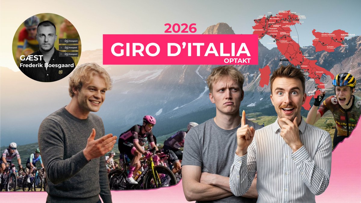 FantasyLeagueGG's tweet photo. GIROSPILLET - Optakten 2026 🇮🇹
Besøg af @BoesgaardF (1, 3 og 11 plads i Klassiker Manager 2026)

I denne Giro optakt har vi fint besøg af Frederik Boesgaard, som lige har vundet Klassiker Manager 2026, der afslører de strategier, der har givet ham topplaceringerne.   

Vi dykker ned i alt hvad du skal vide til Giro d'Italia 2026 fra etapeanalyser og ryttervalg til strategien. 

Link til episoden: 
Youtube: https://t.co/wUQDJUDupz
Spotify: https://t.co/AKMUT1YB1n