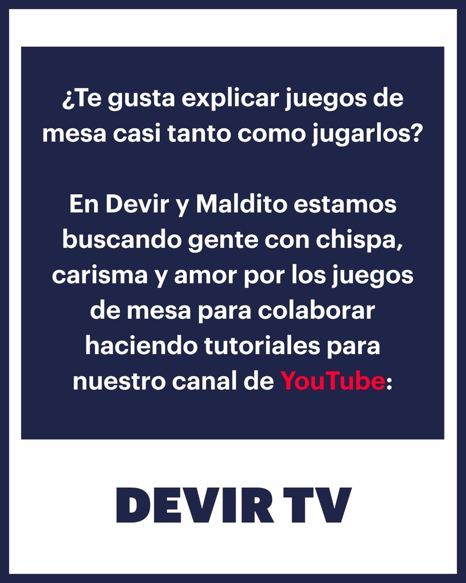 DevirIberia's tweet photo. ¡EN DEVIR TV TE ESTAMOS BUSCANDO! 🎥🎲✨ Si eres de los que en tu grupo siempre acaba explicando las reglas… échale un vistazo a las imagenes del post... 👀✨ https://t.co/FWTlTLikB8