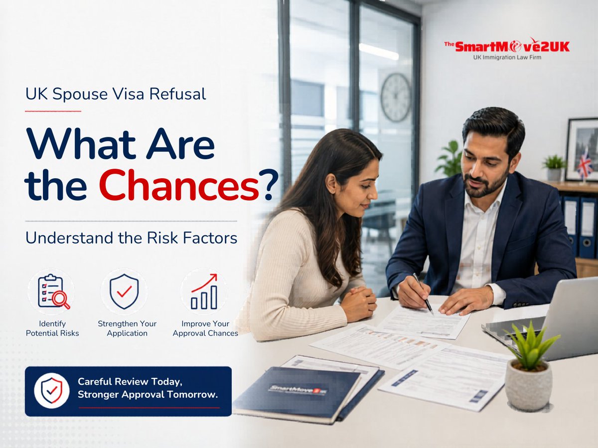 TheSmartMove2UK's tweet photo. UK spouse visa refusals are rarely random.

Most happen due to:
• Financial errors
• Weak relationship evidence
• Documentation gaps

Understand the risks before applying:
https://t.co/aVvFywEMax https://t.co/cqcms6DWl2