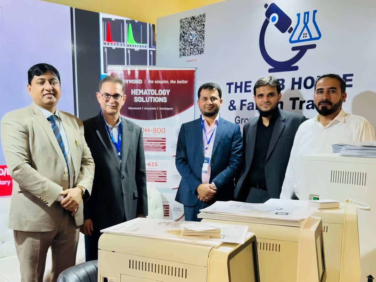 DymindBiotech's tweet photo. Dymind at HAEMCON 2026 | Pakistan Society of Haematology Annual Conference.
Dymind participated alongside our valued partners, The Lab House and Martin Dow Pakistan, presenting comprehensive solutions of hematology— from compact models to high‑throughput systems.
#HAEMCON2026 https://t.co/xOc5UvbjWV