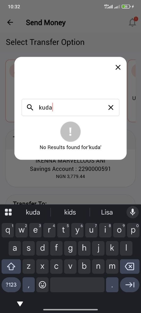 oliverliam_sol's tweet photo. Hello @UBAGroup @UBACares please what’s going on I can’t transfer to Kuda and I can’t even find option Kuda of Kuda in the mobile app 

@joinkuda https://t.co/2ZOkqCoVco