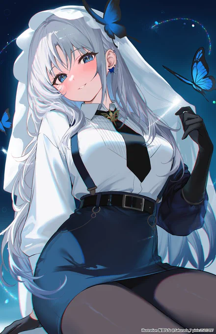 ✧work✧ BUBBLE所属 さなぎ雪蝶 ❨ ❩ 様の記念イラストを担当させて頂きました!
