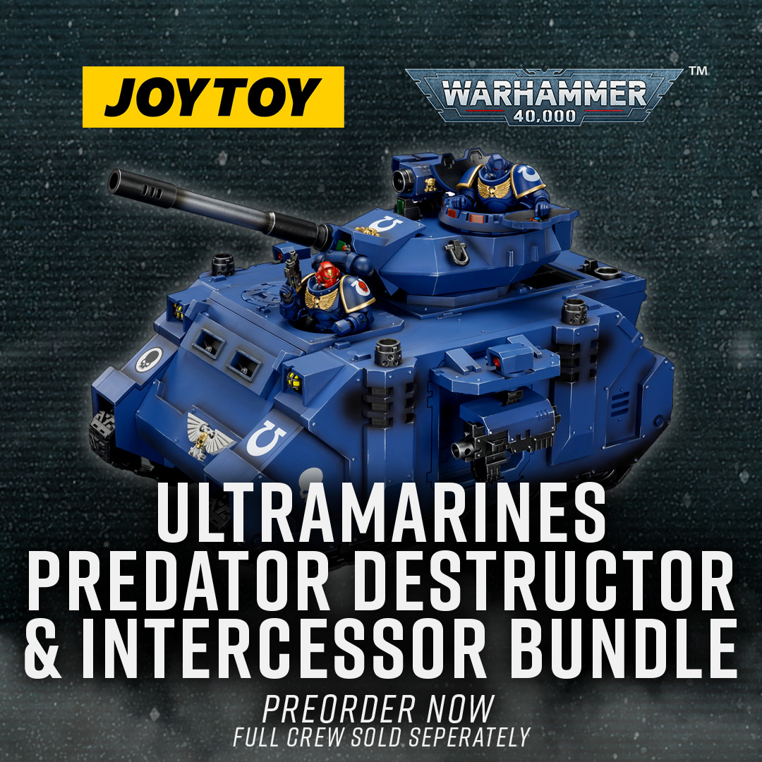 MerchWarhammer's tweet photo. 10 new JOYTOY Warhammer 40,000 Intercessors arrive, all led by the Ultramarines Predator Destructor.
Preorders are now live, move fast!

https://t.co/tpw84pivcJ

#Warhammer40000 #Warhammer #JOYTOY #WarhammerCommunity #Ultramarines https://t.co/8oYK8TqRQM