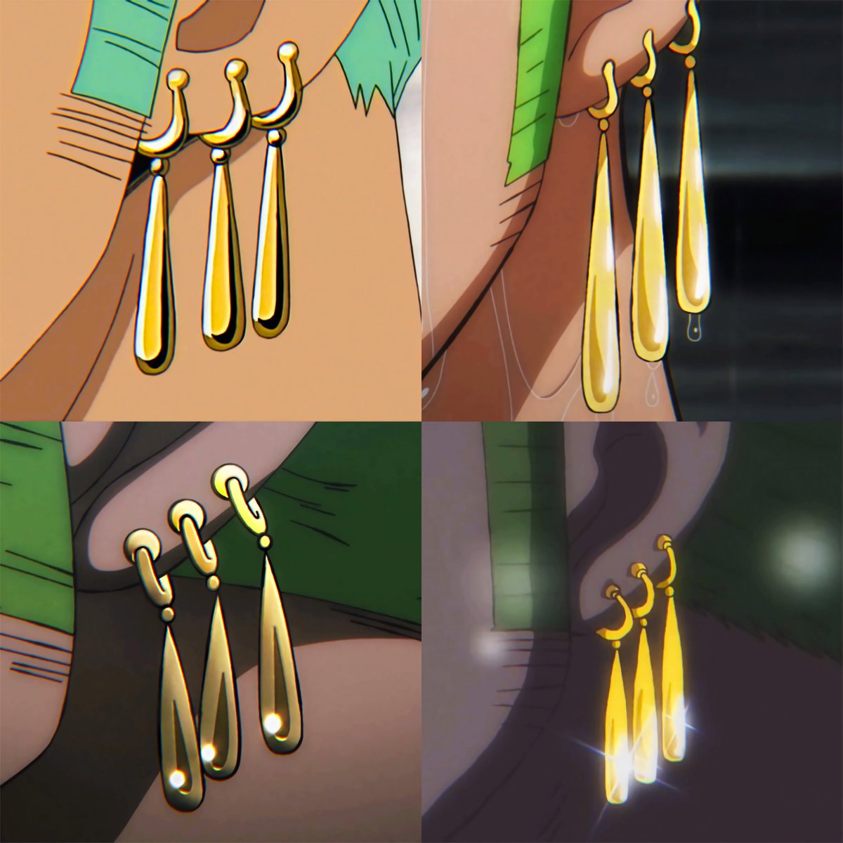 onepiecedaiIys's tweet photo. Zoro's earrings https://t.co/DkYNITIbHT