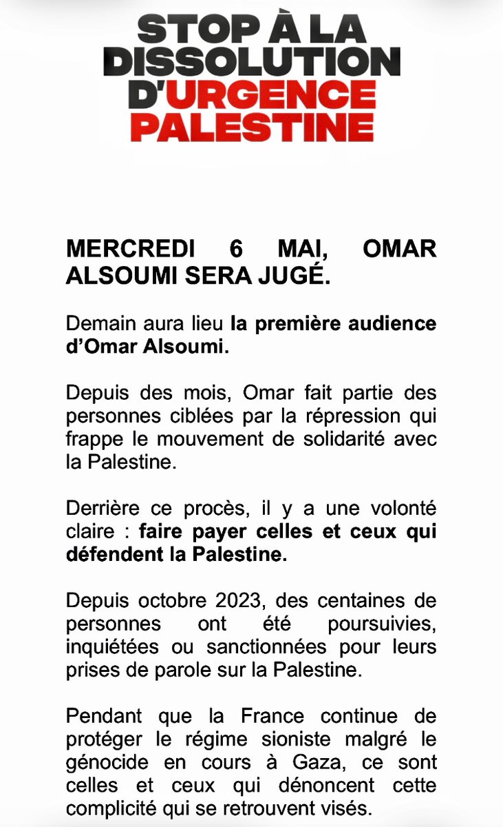 EverNtly's tweet photo. TODAY ❗️MERCREDI 6 MAI, OMAR ALSOUMI JUGÉ. https://t.co/yk0aqe4klL