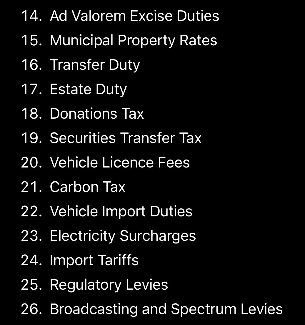 SkyeZedA's tweet photo. If any politician is talking about raising your taxes, or not actively working to reduce the immense tax burden on South Africans, do not vote for them. https://t.co/xk9bZ7M8Od