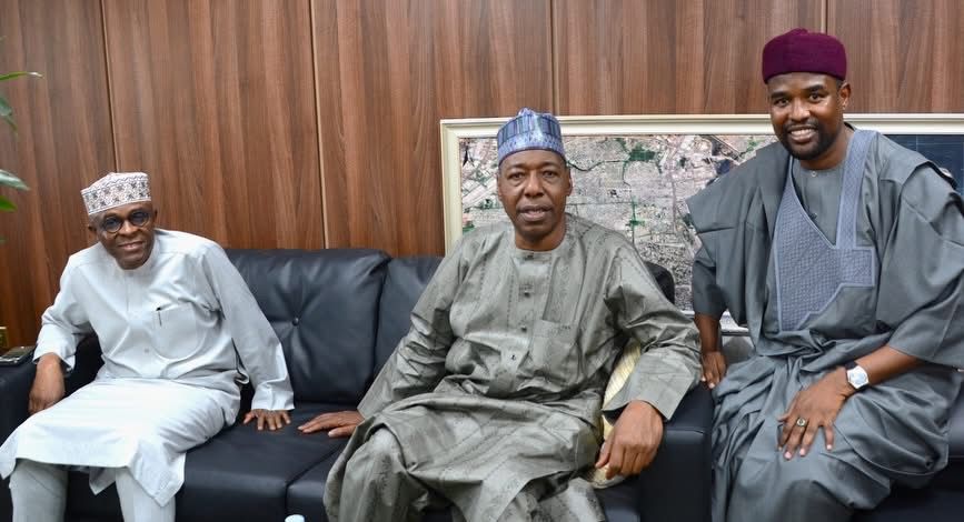 dauda_iliya's tweet photo. Zulum meets NPA’s mgt in Lagos, wants Borno’s export capabilities scaled up

@BornoGovt State Governor, Professor Babagana Umara @ProfZulum, met with the management of the Nigerian Ports Authority (@nigerianports) in Lagos on Tuesday during which he discussed opportunities for his state’s local creators to link into the value chain.

Zulum's administration, since 2019, has pushed to diversify Borno’s economy while also creating a conducive environment for business and investment.

The governor, who was received by the Managing Director/Chief Executive Officer of the NPA, Dr Abubakar Dantsoho, alongside Executive Director, Engr. Ibrahim Abba Umar, had paid a similar high-level visit to the Nigerian @NgShippers Council (NSC) last year.

At the NSC meeting, Zulum had pushed for the fast-tracking of the Maiduguri Dry Inland Port; a landmark project designed to bring port services closer to the northeast. 

Once operational, the dry port will create thousands of jobs, generate significant internal revenue and boost Borno’s overall economic activity by reducing logistics costs and decongesting coastal ports.

In a related development, Zulum's administration is also working to fully establish the African Continental Free Trade Area (@AfCFTA) in Banki, a border town neighbouring the Republic of Cameroon, with the process already at an advanced stage.

By simultaneously advancing the Dry Inland Port in Maiduguri and the Free Trade Zone in Banki, Zulum is putting in place a coherent strategy to industrialise Borno, create jobs, generate revenue and permanently shift the state’s economy away from over-reliance on monthly federal allocations.