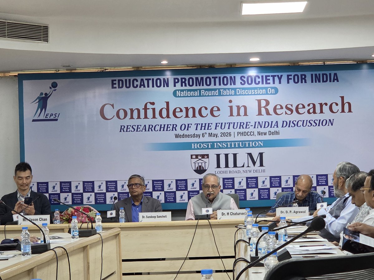 nmiglani's tweet photo. Attended the Round Table on “Confidence in Research – Researcher of the Future” by @EPSIIndia with @ElsevierConnect, hosted by IILM
Insights by @DrHarivanshC,   @profssancheti, @JasonC_ELS  &amp; Dr. D.P Agarwal on building trust &amp; credibility in research.
#Research #HigherEducation https://t.co/j3g0bjD3XZ