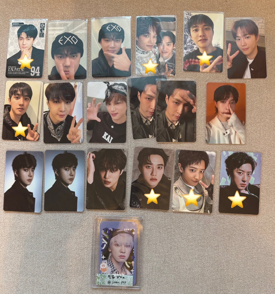jinew_pcy's tweet photo. 《 交換 》EXO 2026 POP-UP [REVERXE THE WORLD] MD RANDOM TRADING CARD トレカ

𓊆譲𓊇レイ、スホ、セフン、カイ、ギョンス(画像1)

𓊆求𓊇チャニョル👑💖(画像2)

⭐️は👑との交換優先
条件合う方いましたらお気軽にお声がけください🙇🏼 https://t.co/CVnTc6eEdk