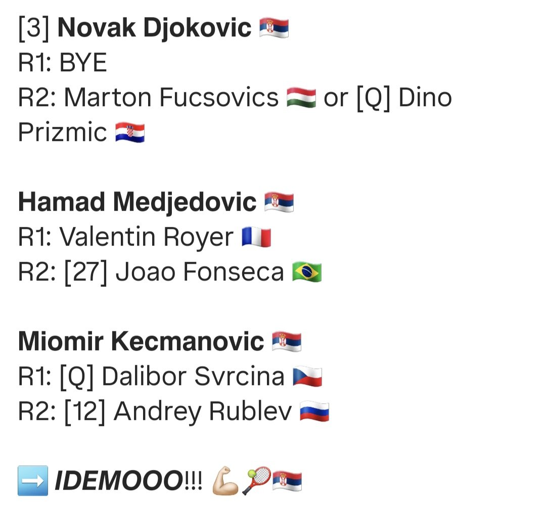 MilicaM84932667's tweet photo. @DjokerNole, @MioKecmanovic, @MedjedovicHamad 🙌
@InteBNLdItalia 

#IBI26  #idemo 💪🎾🏆
📸: @TenisSerbia IG https://t.co/I1GBvag2Bp