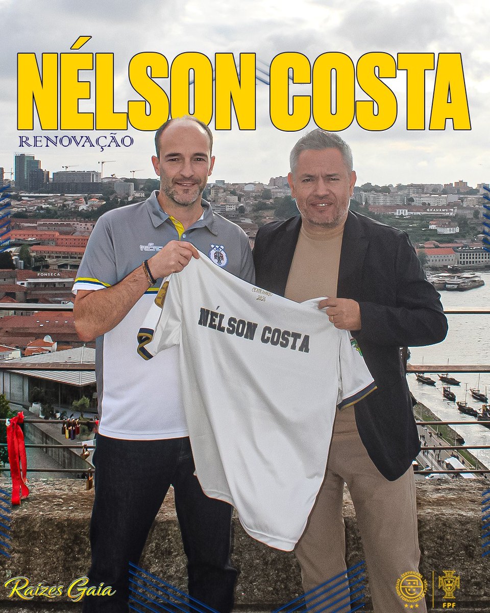 NELSON COSTA | TREINADOR PRINCIPAL 🎖️
Renovação 
Do alto da Serra do Pilar — lugar de resistência, estratégia e decisão na história de Portugal, do Porto e de Gaia — apresentamos o homem que comanda o Santa Isabel. 
Também ele um líder.
Nelson Costa.
🏆 
Raízes Gaia