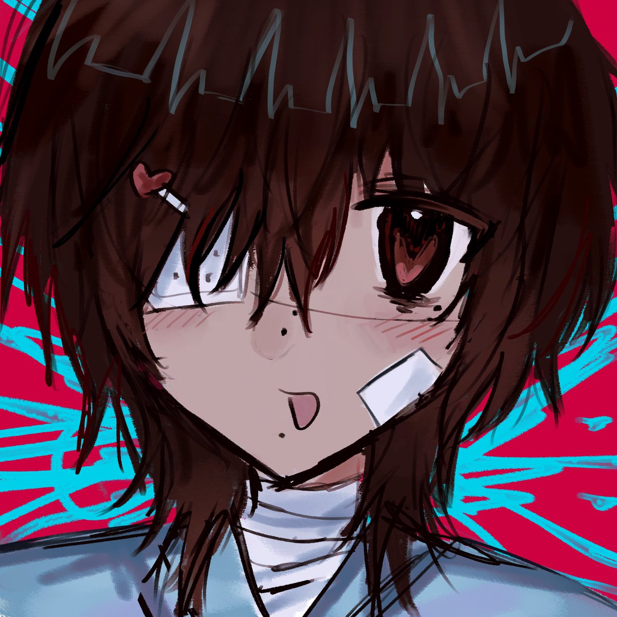 nyaworuu's tweet photo. moedose. idk I’m going through a phase  #dazai #loverdose https://t.co/0sErAfOzTl