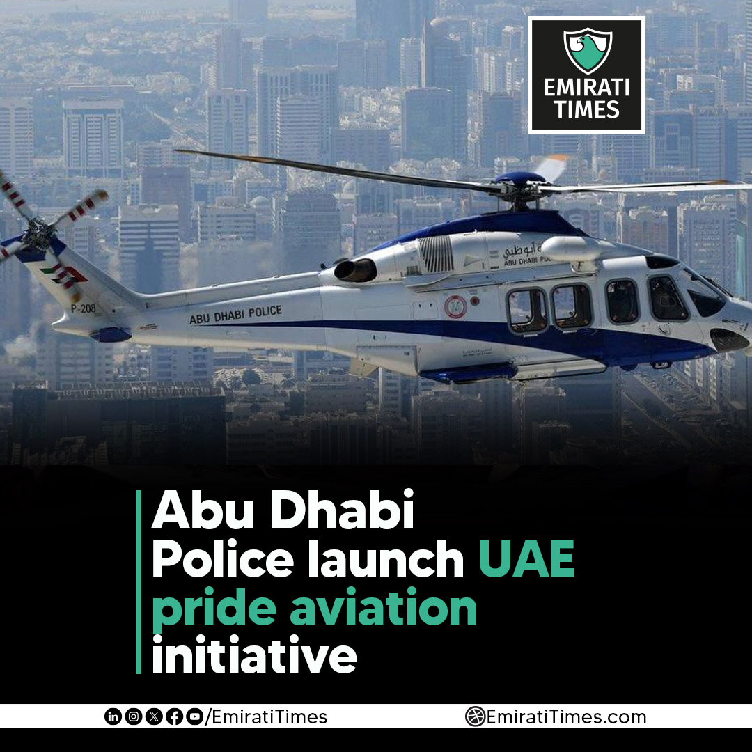 EmiratiTimes's tweet photo. Abu Dhabi Police has launched an aviation initiative promoting UAE pride, unity, belonging, and national identity across the emirate.
https://t.co/WYJmijWLY4

#EmiratiTimes #AbuDhabiPolice #ProudOfTheUAE #UAENationalIdentity #EmiratiPride #UAEUnity
@ADPoliceHQ https://t.co/SIvgVoAMDU